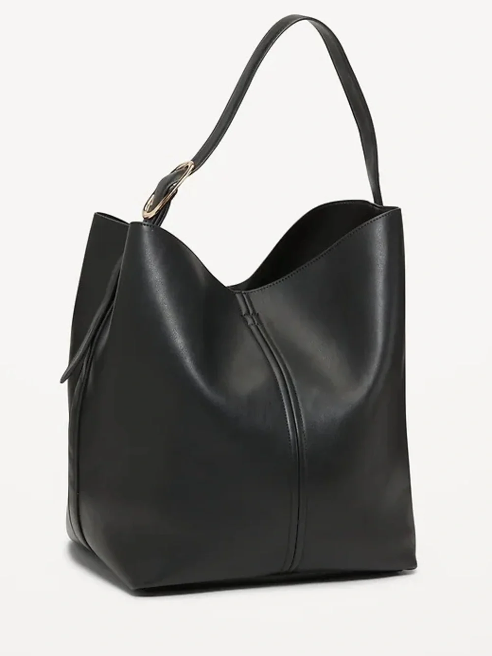 Black Leather Hobo Bag
